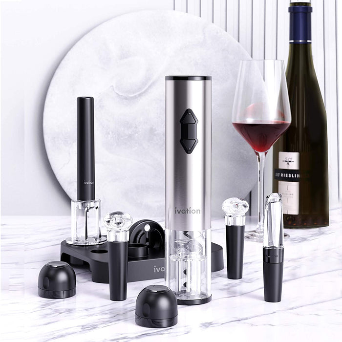 Black Rechargeable Wine Opener Gift set